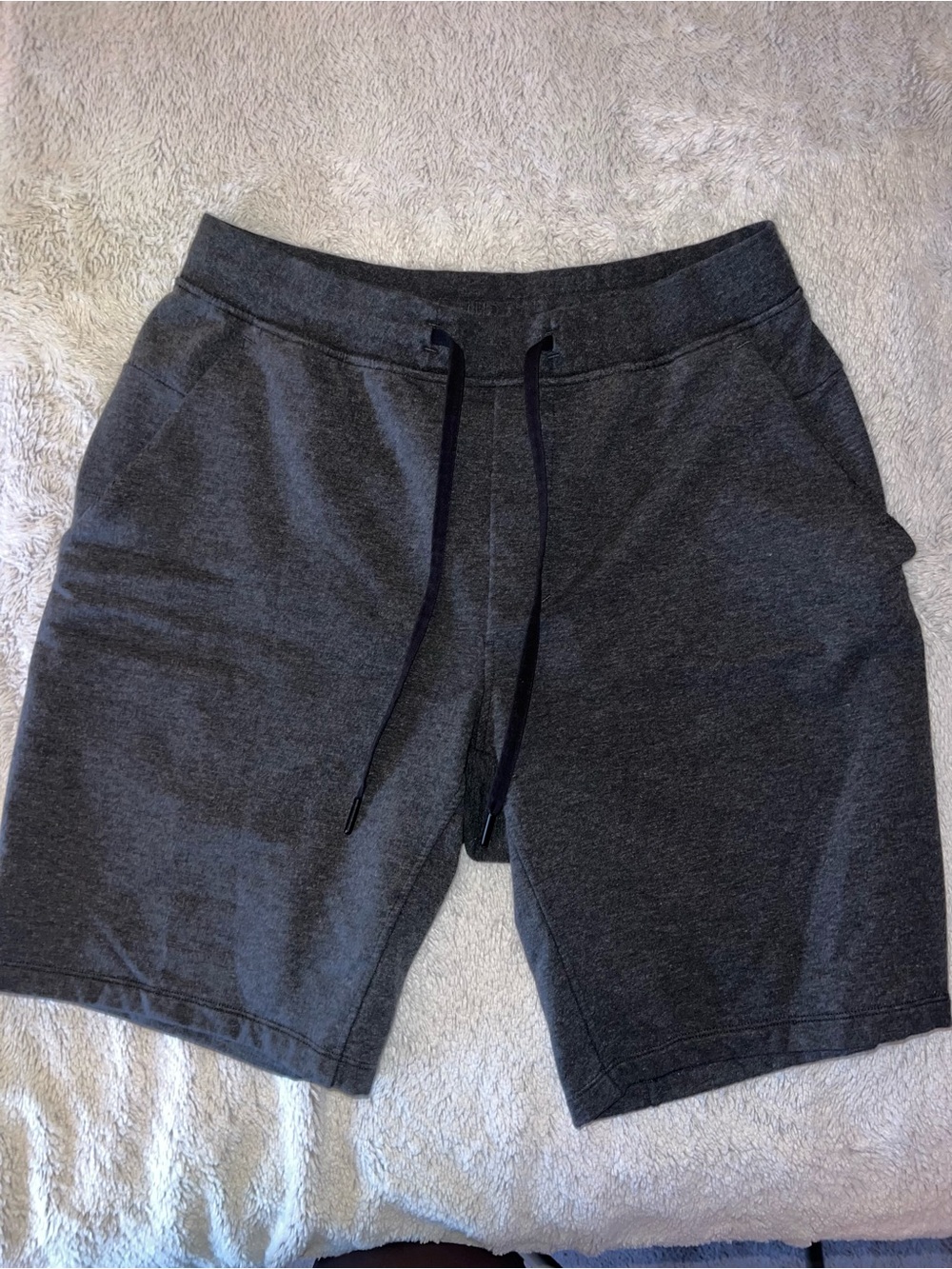 lululemon athletica Men's Dark Charcoal Drawstring Athletic Shorts